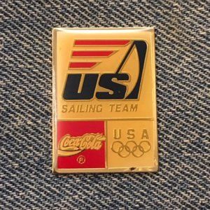 Sailing Olympic Pin ~ Sponsor Coca Cola ~ Coke ~ 1992 Barcelona, Spain